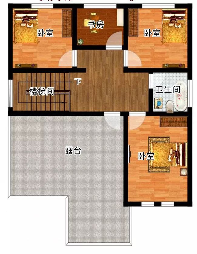 15万左右的农村三层带自建房设计图及效果图